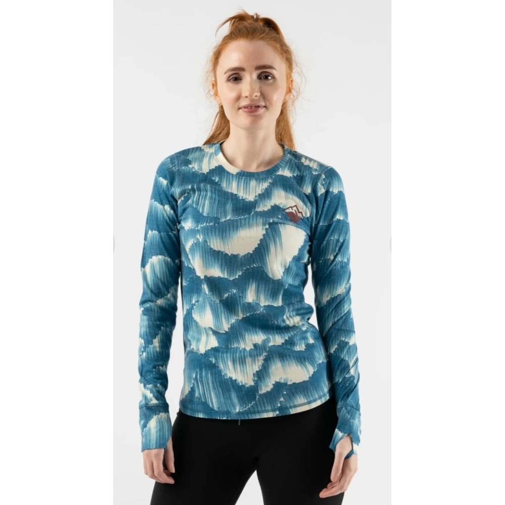 Rabbit Womens Outrun Longsleeve Pullover Size Small Poly Wool Blend Cold Weather